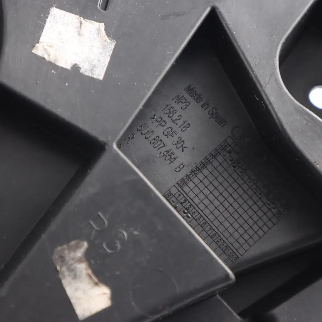 Mount Bumper Rear Right Bracket Support O/S to Audi Q3 8U with Part number 8U0807454B Audi Q3 8U Mount Bumper Rear Right Bracket Support O/S - SKU 8U0807454B - Part number 8U0807454B