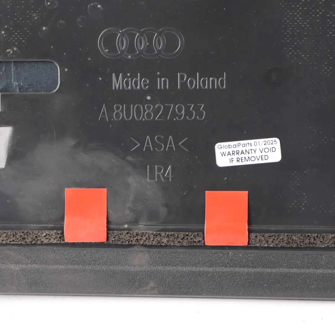 Boot Tailgate Trunk Rear Spoiler Panel Hainan Blue - X5K 8U0827933 to Audi Q3 8U with Part number 8U0827933F Audi Q3 8U Boot Tailgate Trunk Rear Spoiler Panel Hainan Blue - X5K 8U0827933 - SKU 8U0827933F-HAB - Part number 8U0827933F