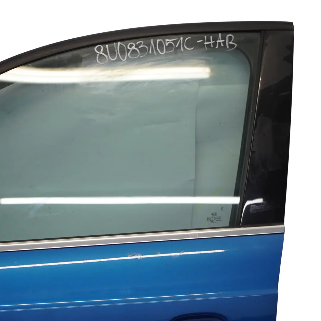 Audi Q3 8U Door Front Left N/S Covering Panel Hainan Blue Metallic - X5K - SKU 8U0831051C-HAB - Part number 8U0831051C