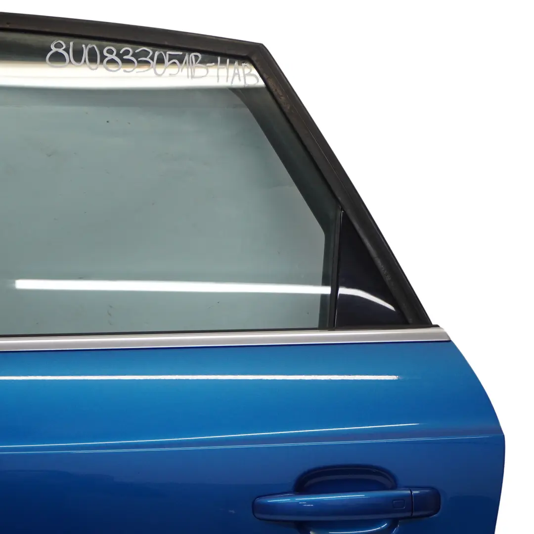 Audi Q3 8U Door Rear Left N/S Covering Panel Hainan Blue Metallic - X5K - SKU 8U0833051B-HAB - Part number 8U0833051B