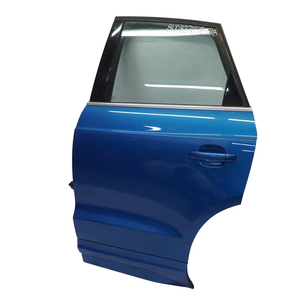 Audi Q3 8U Door Rear Left N/S Covering Panel Hainan Blue Metallic - X5K - SKU 8U0833051B-HAB - Part number 8U0833051B