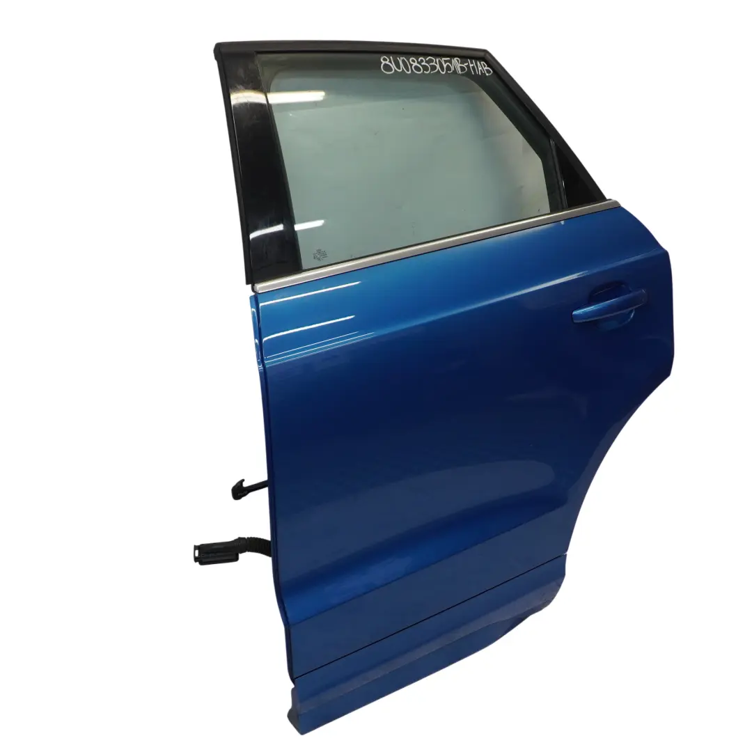 Audi Q3 8U Door Rear Left N/S Covering Panel Hainan Blue Metallic - X5K - SKU 8U0833051B-HAB - Part number 8U0833051B