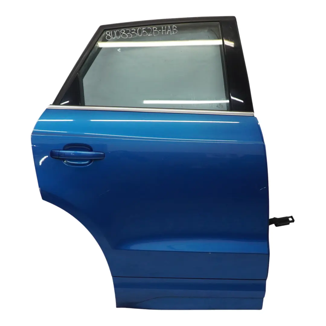 Drzwi Prawe Tylne Hainan Blue Niebieski Metalik - X5K do Audi Q3 8U o numerze 8U0833052B Audi Q3 8U Drzwi Prawe Tylne Hainan Blue Niebieski Metalik - X5K - SKU 8U0833052B-HAB - Numer Części 8U0833052B