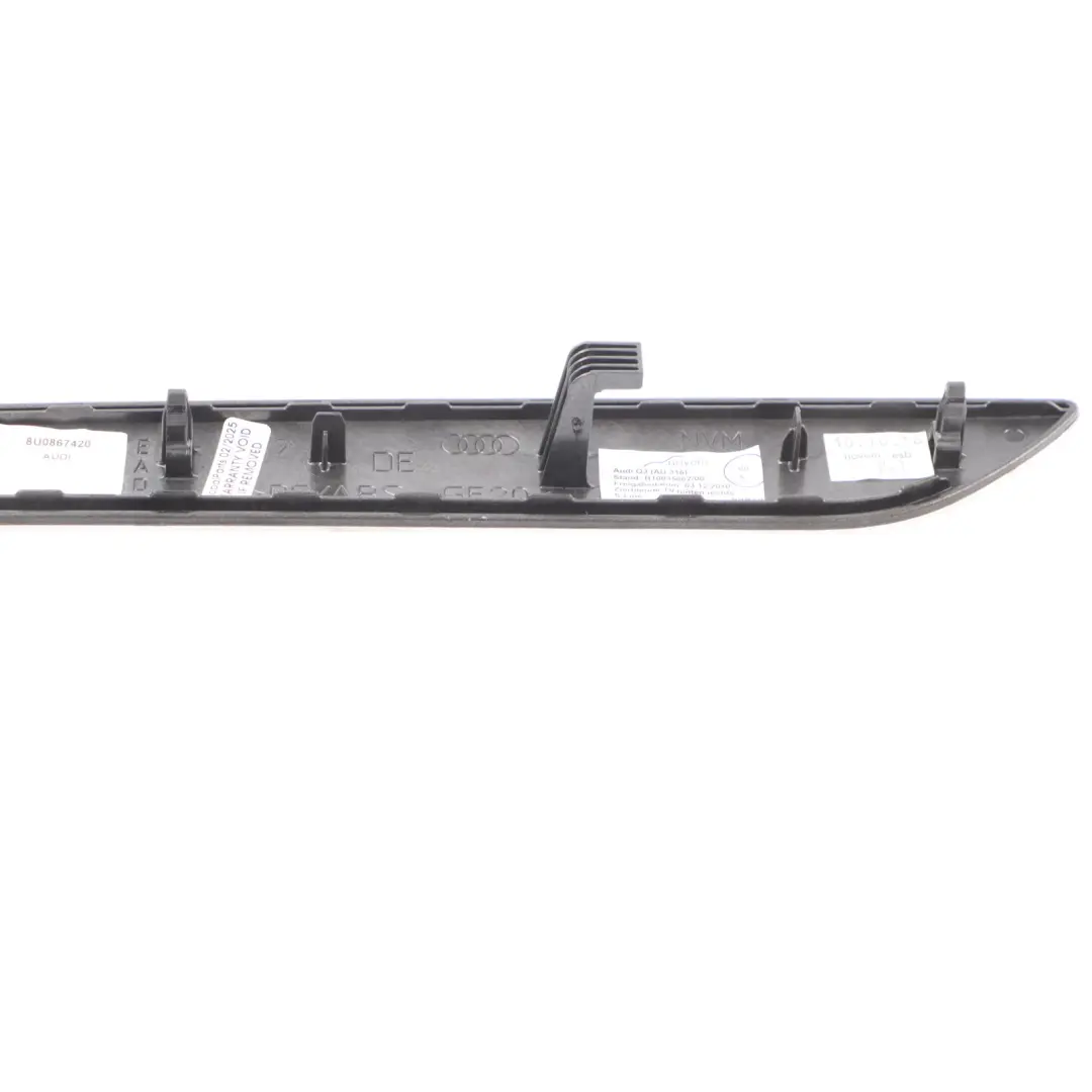 Audi Q3 8U Rear Door Card Trim Cover Strip Right O/S Brushed Aluminium - SKU 8U0867420 - Part number 8U0867420