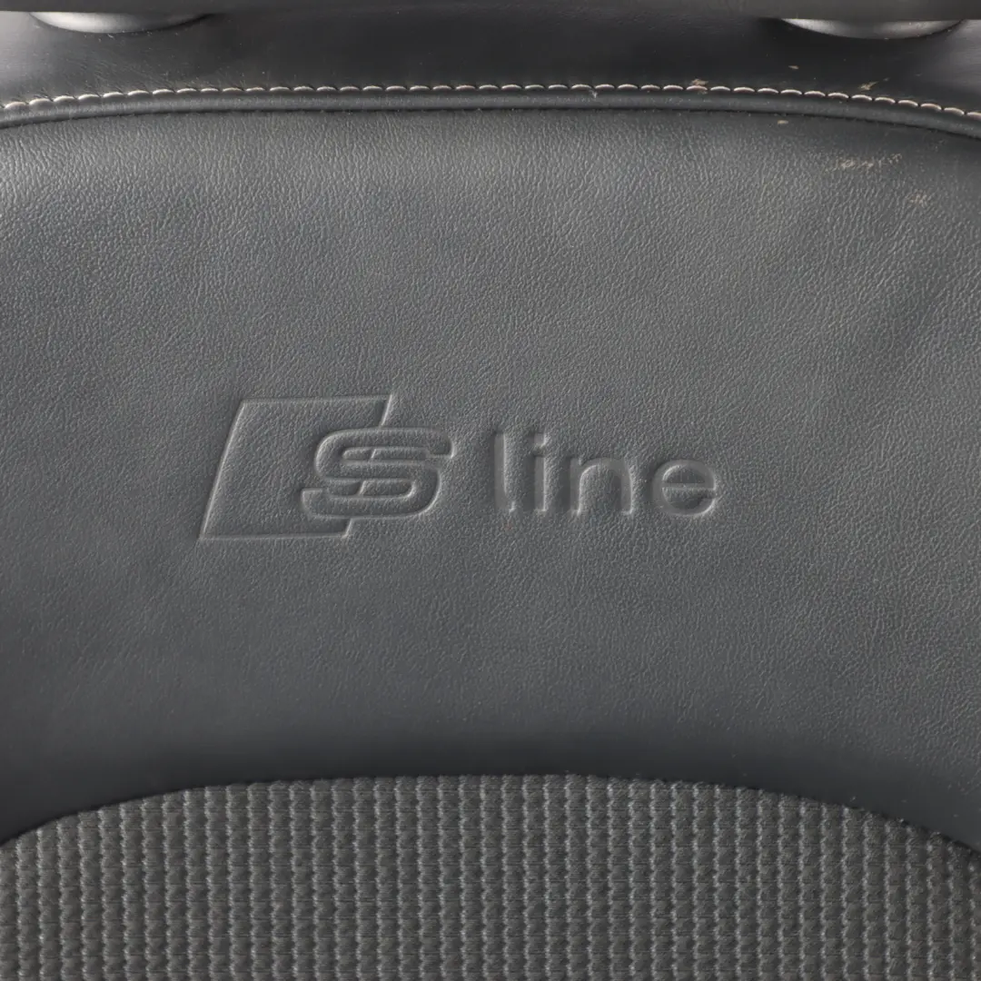 Front Left N/S S-Line Interior Half Leather Black Silver to Audi Q3 8U Sport Seat with Part number 8U0881805AM Audi Q3 8U Sport Seat Front Left N/S S-Line Interior Half Leather Black Silver - SKU 8U0881805AM-1 - Part number 8U0881805AM