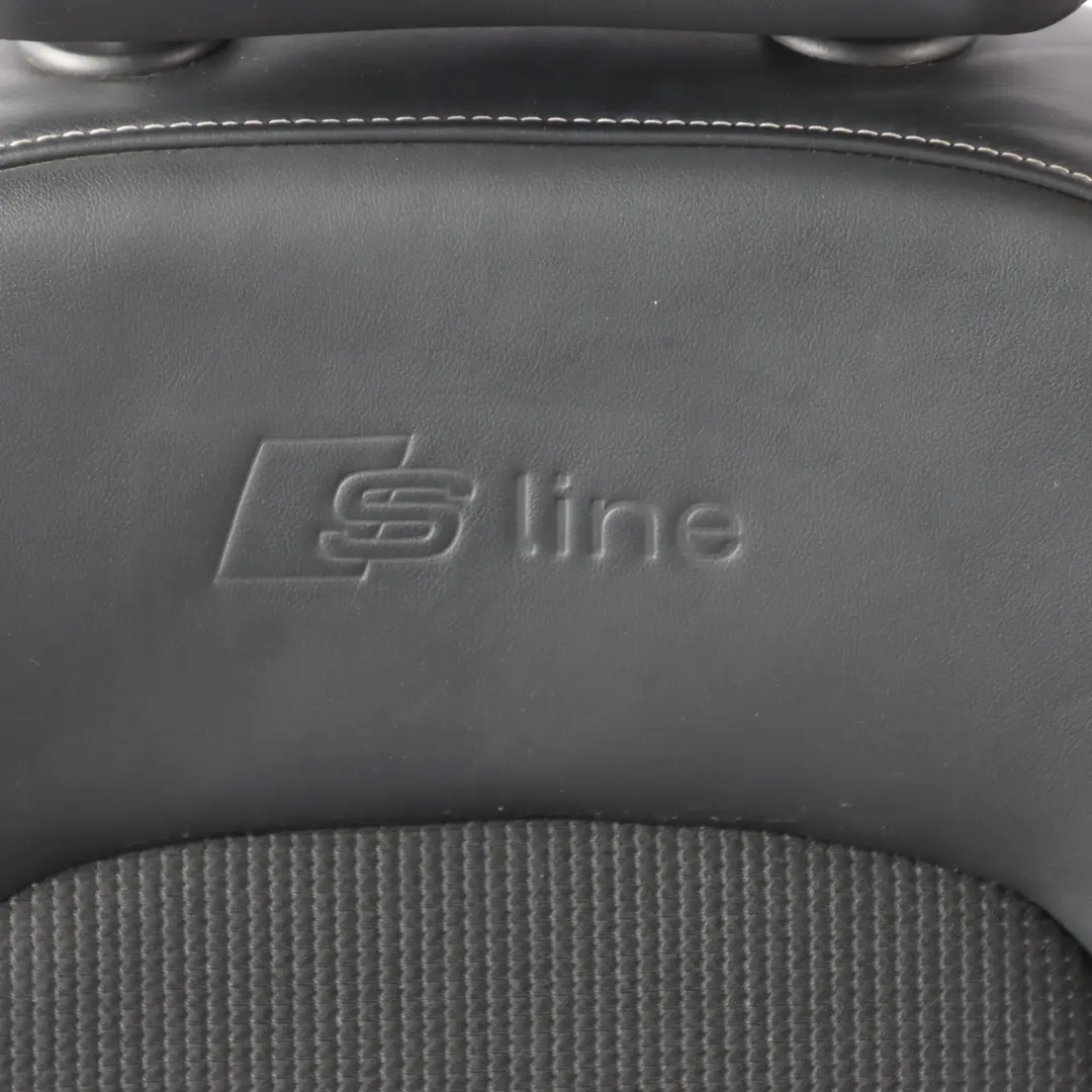 Audi Q3 8U Sport Seat Front Right O/S S-Line Interior Half Leather Black Silver - SKU 8U0881806AM-1 - Part number 8U0881806AM