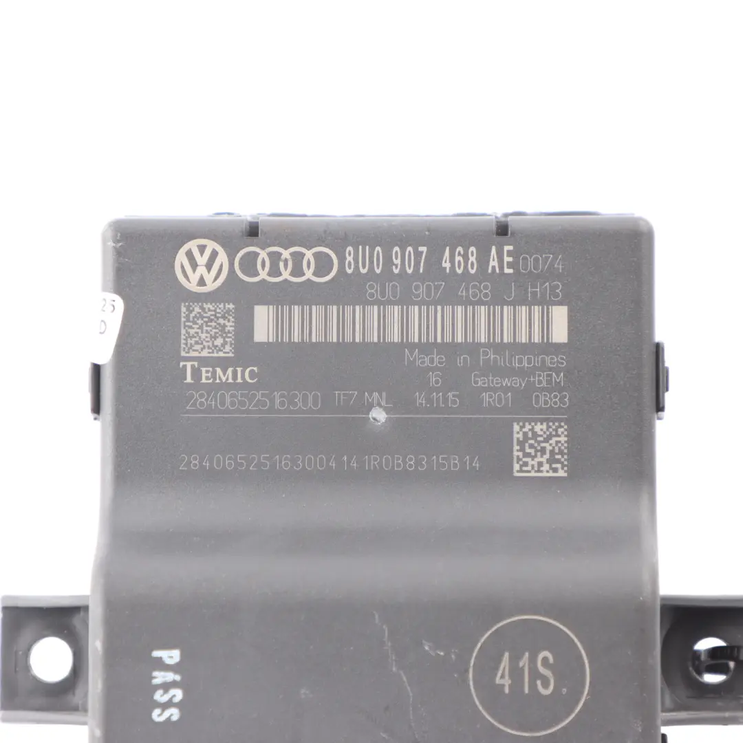 Audi Q3 8U 2.0 TDI DFTA Gateway Module Control Unit ECU - SKU 8U0907468AE - Part number 8U0907468AE