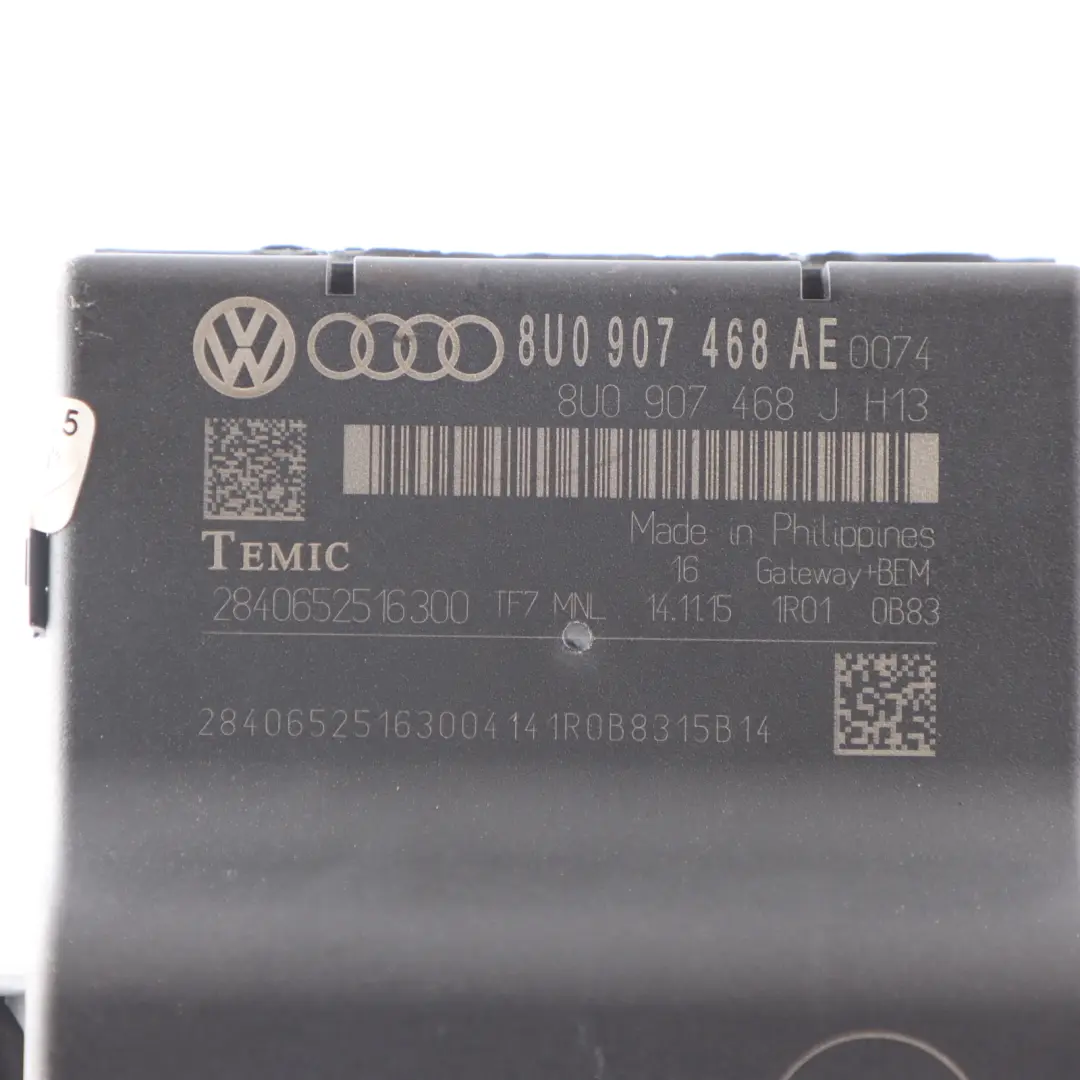 Audi Q3 8U 2.0 TDI DFTA Gateway Module Control Unit ECU - SKU 8U0907468AE - Part number 8U0907468AE