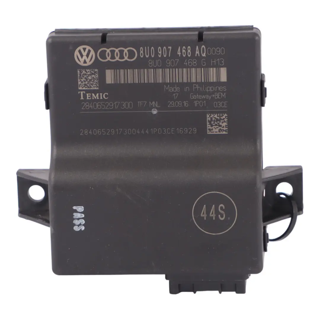 Zentrale Gateway Steuer Einheit Modul Relais ECU für Audi A1 8X mit Teilenummer 8U0907468AQ Audi A1 8X Zentrale Gateway Steuer Einheit Modul Relais ECU - SKU 8U0907468AQ - Teilenummer 8U0907468AQ
