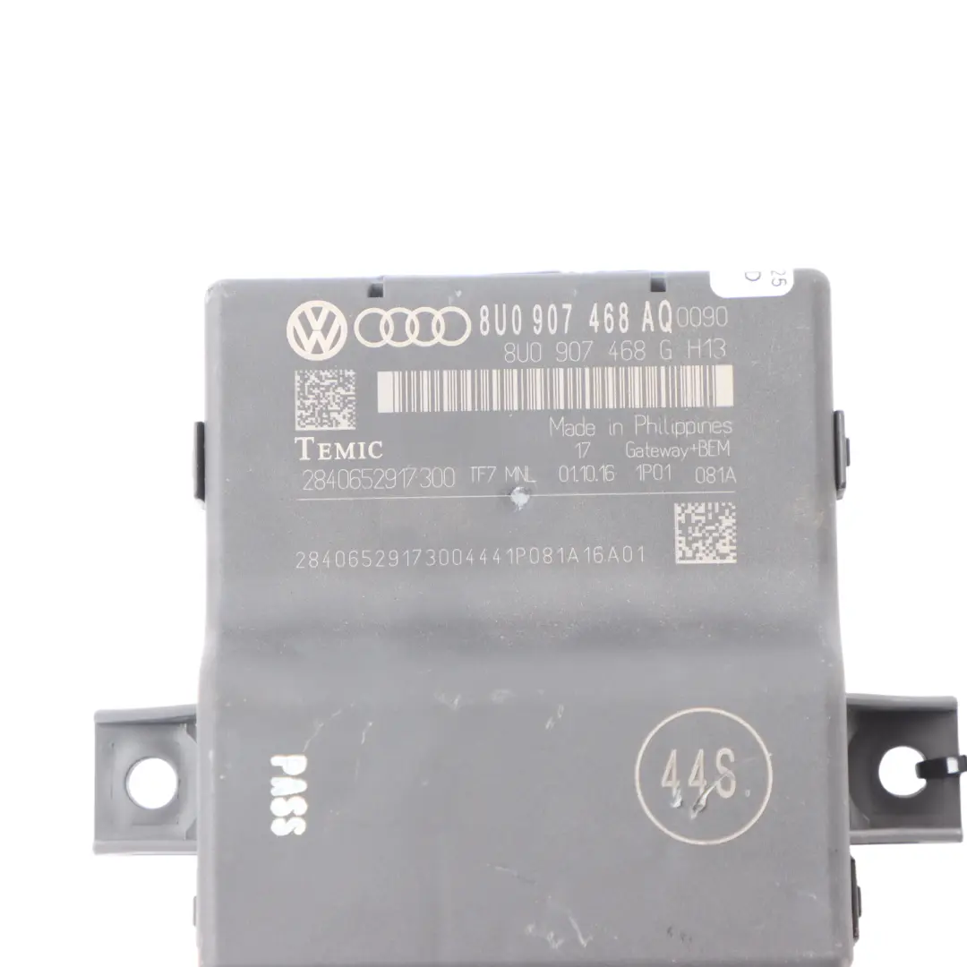 Gateway Unidad De Módulo De Control ECU 8U0907468AQ para Audi Q3 8U con número de pieza 8U0907468BA Audi Q3 8U Gateway Unidad De Módulo De Control ECU 8U0907468AQ - SKU 8U0907468BA - Número de pieza 8U0907468BA