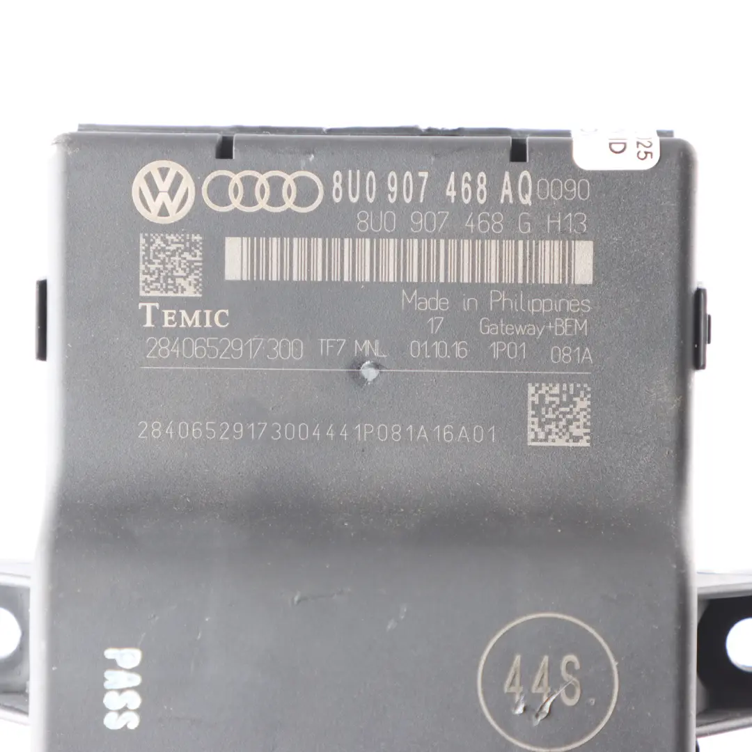Audi Q3 8U Gateway Control Module Unit ECU 8U0907468AQ - SKU 8U0907468BA - Part number 8U0907468BA