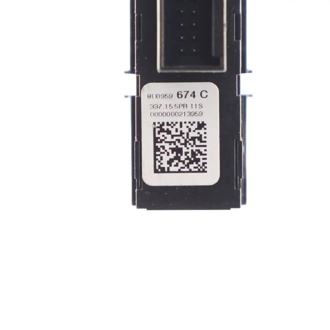 Control Distancia Aparcamiento PDC Botón Panel para Audi Q3 8U con número de pieza 8U0959674C Audi Q3 8U Control Distancia Aparcamiento PDC Botón Panel - SKU 8U0959674C - Número de pieza 8U0959674C