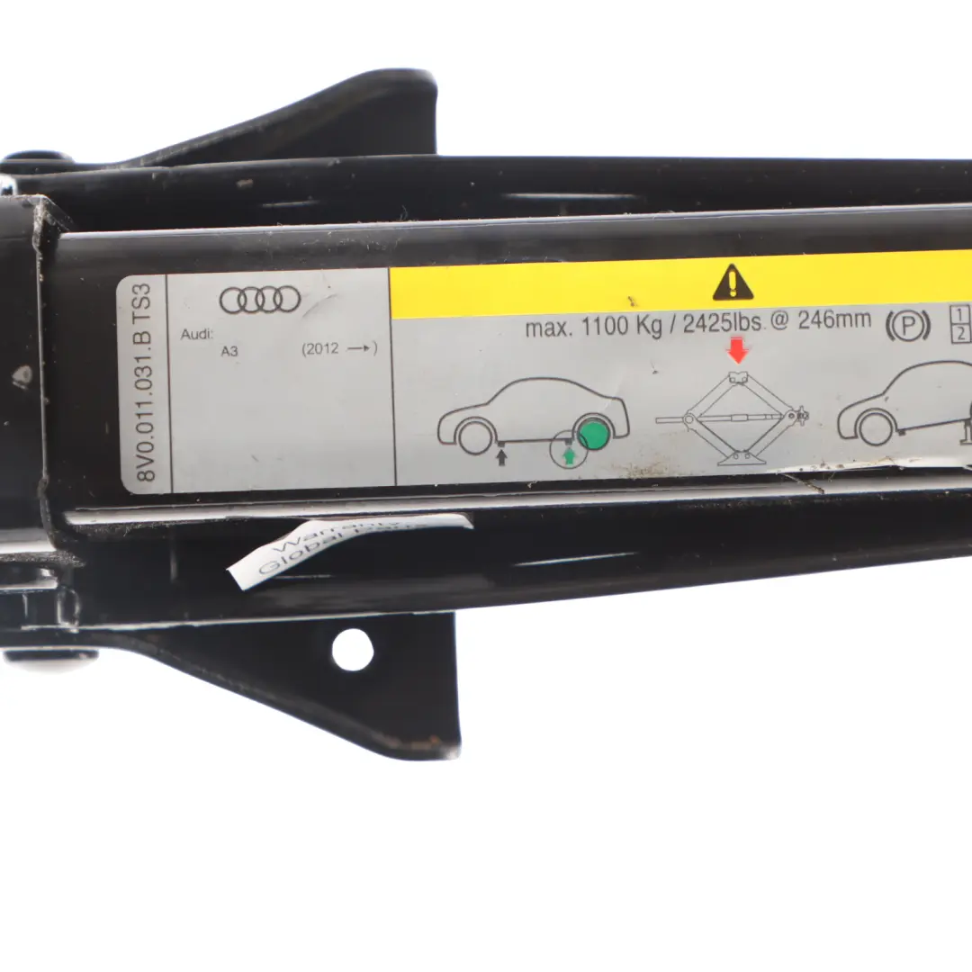 Gato Elevación Herramienta Coche Ruedas Emergencia Audi A3 8V - SKU 8V0011031B - Número de pieza 8V0011031B