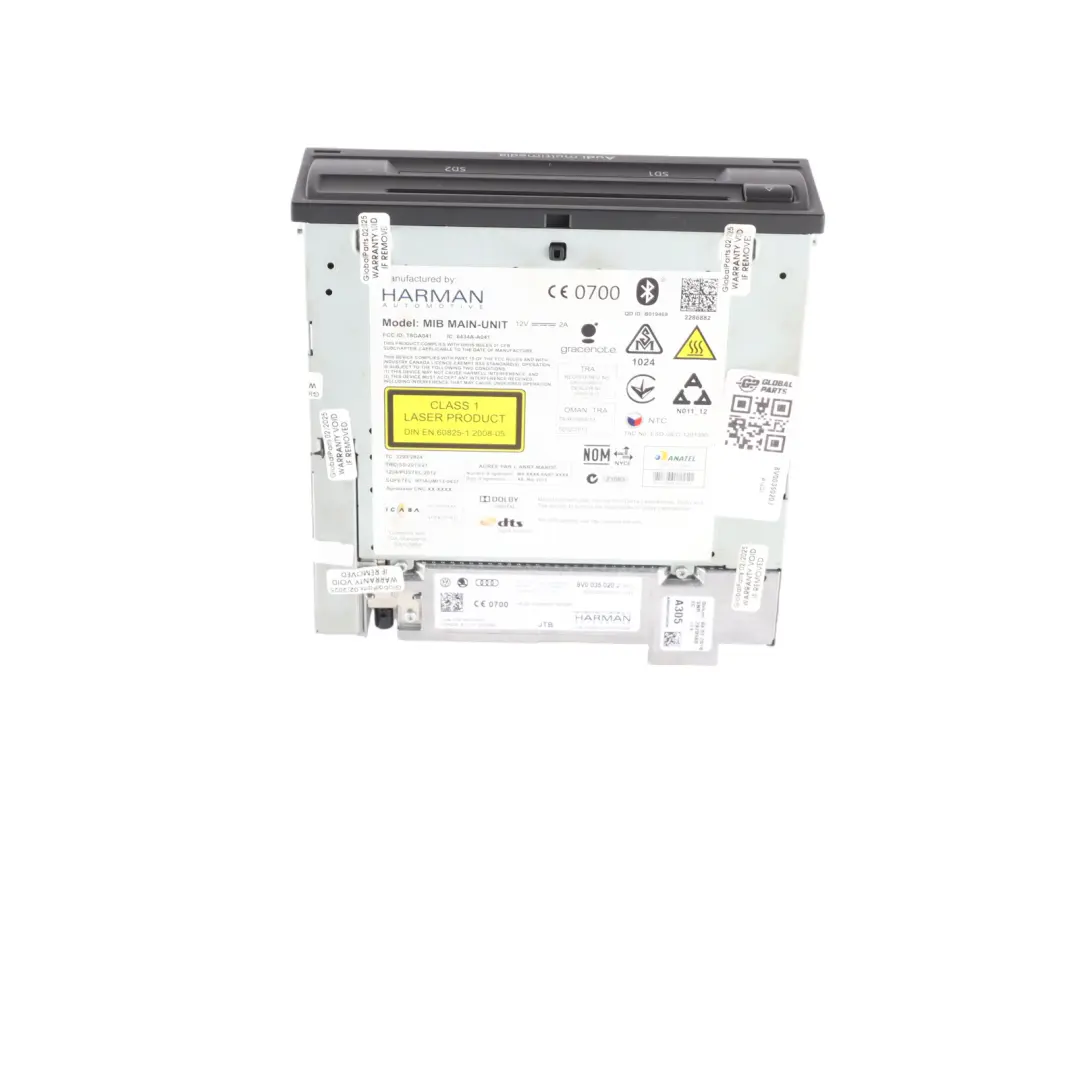 Dashboard Sat Nav Drive Unit Multimedia Infortaiment to Audi A3 8V with Part number 8V0035020J Audi A3 8V Dashboard Sat Nav Drive Unit Multimedia Infortaiment - SKU 8V0035020J - Part number 8V0035020J