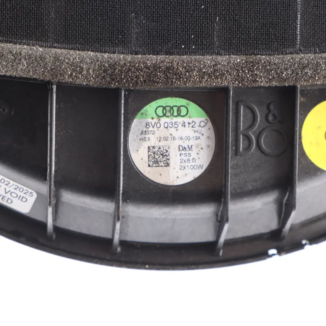 Loudspeaker Audi A3 S3 RS3 8V Bass Stereo Sound Rear N/O/S to with Part number 8V0035412C Loudspeaker Audi A3 S3 RS3 8V Bass Stereo Sound Rear N/O/S - SKU 8V0035412C - Part number 8V0035412C