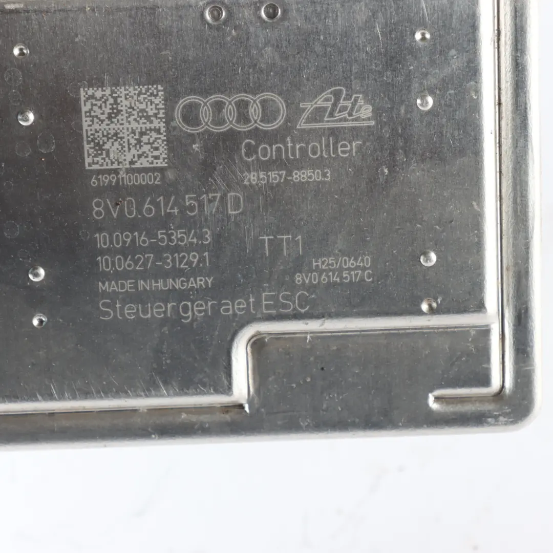 Audi A3 8V Pompe Freinage Module ABS Contrôle Hydraulique Unité - SKU 8V0614517D - Numéro de pièce 8V0614517D