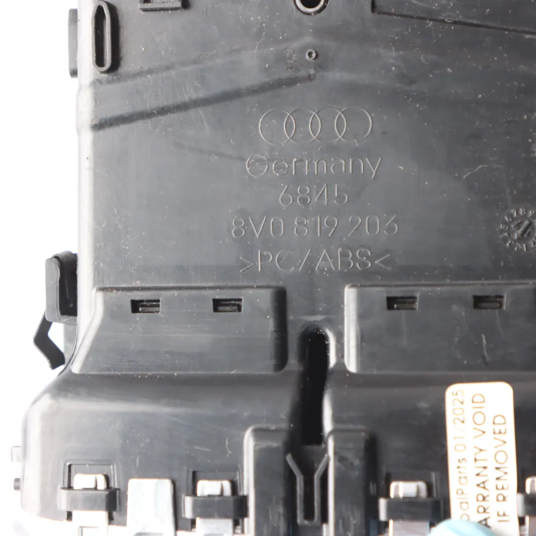 Audi A3 8V Rear Centre Console Air Vent Grille Outlet Adjuster Panel - SKU 8V0819203A - Part number 8V0819203A