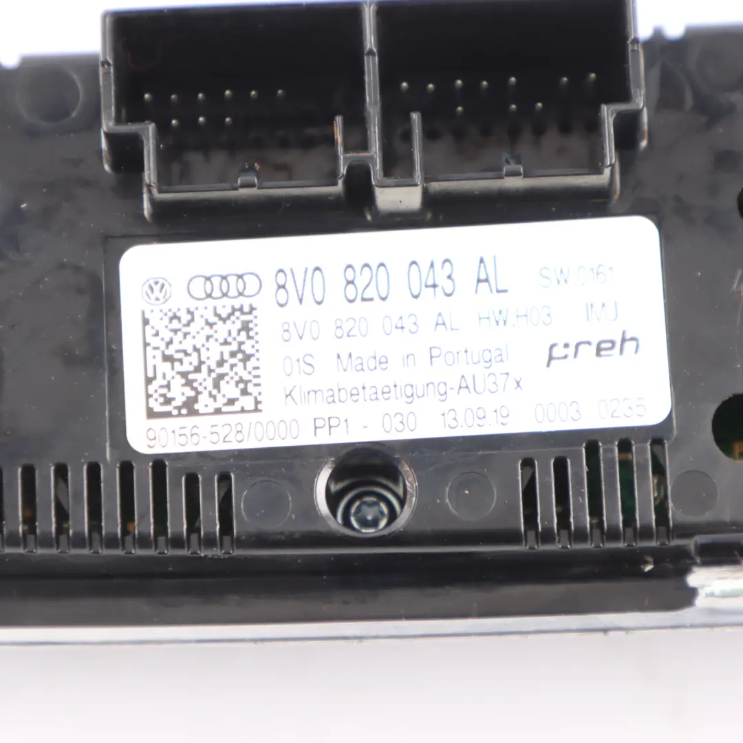 Audi S3 8V A/C Air Condition Heater Climate Control Switch Panel - SKU 8V0820043AL - Part number 8V0820043AL