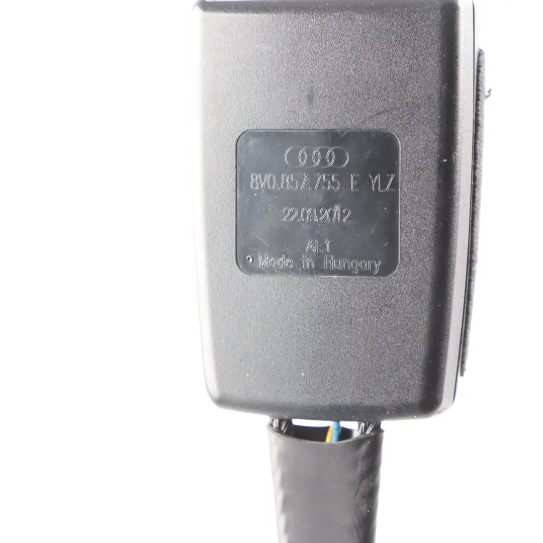 Front Tensioner Seat Belt Buckle Left Right N/O/S to Audi A3 8V with Part number 8V0857755E Audi A3 8V Front Tensioner Seat Belt Buckle Left Right N/O/S - SKU 8V0857755E - Part number 8V0857755E