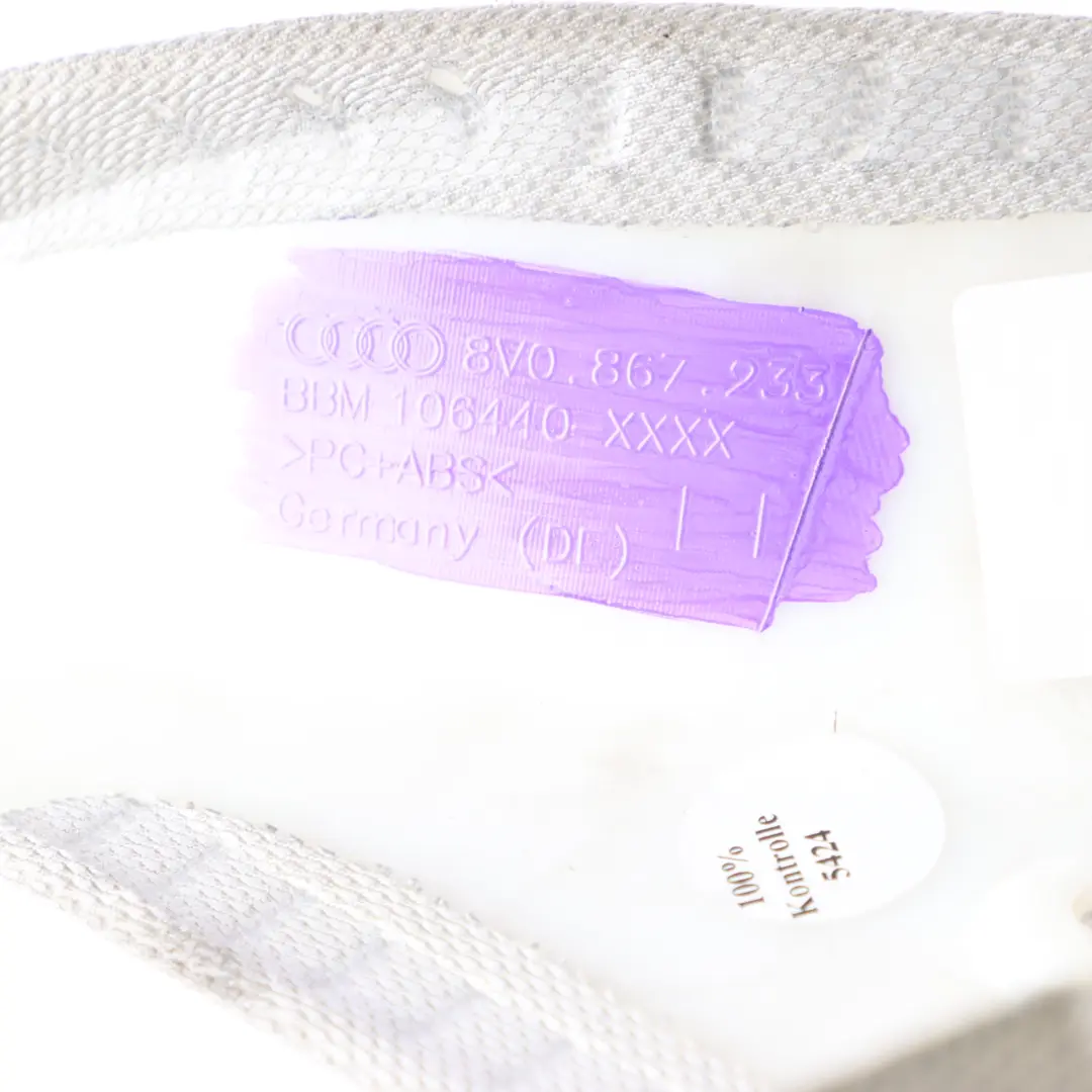 Colonna Rivestimento Pannello Anteriore Sinistro Argento per Audi A3 S3 8V con numero di parte 8V0867233 Audi A3 S3 8V Colonna Rivestimento Pannello Anteriore Sinistro Argento - SKU 8V0867233 - Numero di parte 8V0867233