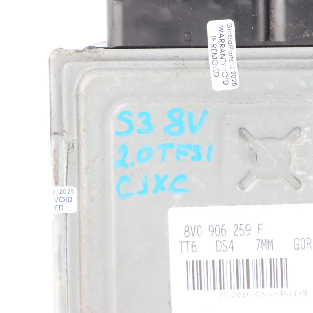 Audi S3 8V 2.0 TFSI CJXC 300HP Quattro Engine Control ECU Automatic - SKU 8V0906259F - Part number 8V0906259F