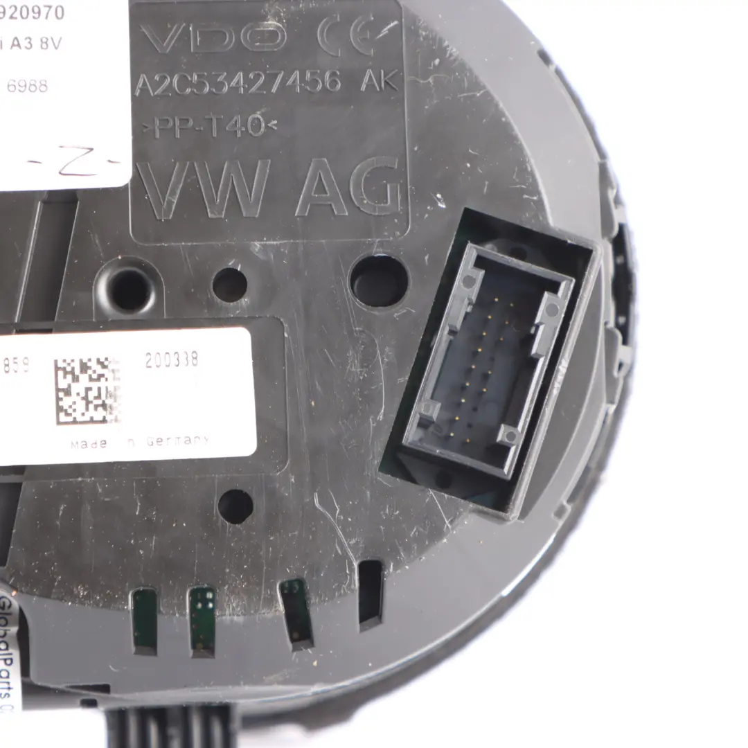 Instrument Cluster Clocks Speedometer Manual to Audi A3 8V Petrol with Part number 8V0920970 Audi A3 8V Petrol Instrument Cluster Clocks Speedometer Manual - SKU 8V0920970 - Part number 8V0920970