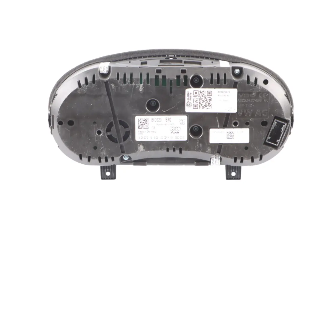 Instrument Cluster Clocks Speedometer Manual to Audi A3 8V Petrol with Part number 8V0920970 Audi A3 8V Petrol Instrument Cluster Clocks Speedometer Manual - SKU 8V0920970 - Part number 8V0920970