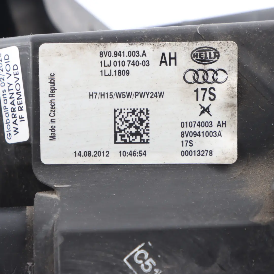 Headlight Headlamp Lamp Light Front Left N/S to Audi A3 8V with Part number 8V0941003A Audi A3 8V Headlight Headlamp Lamp Light Front Left N/S - SKU RHD-8V0941003A-1 - Part number 8V0941003A