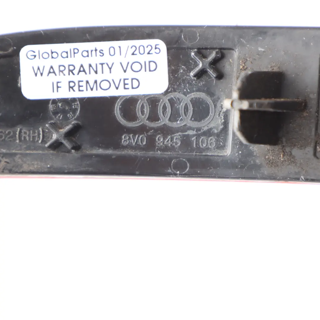 Bumper Reflector Light Right O/S Side to Audi A3 8V Rear with Part number 8V0945106 Audi A3 8V Rear Bumper Reflector Light Right O/S Side - SKU 8V0945106 - Part number 8V0945106