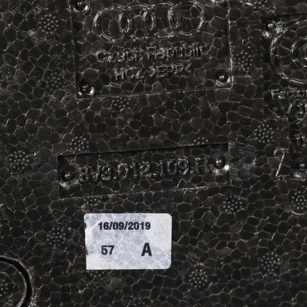 Audi A3 S3 8V Boot Trunk Panel Tool Kit Storage Tray Foam Holder - SKU 8V3012109R - Part number 8V3012109R