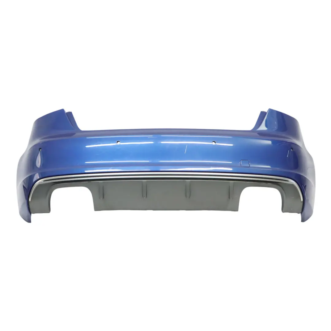 Bumper Trim Panel Covering Sepang Blue Pearlscent - Y5Q to Audi S3 8V Rear with Part number 8V3807067D Audi S3 8V Rear Bumper Trim Panel Covering Sepang Blue Pearlscent - Y5Q - SKU 8V3807067D-SEB - Part number 8V3807067D