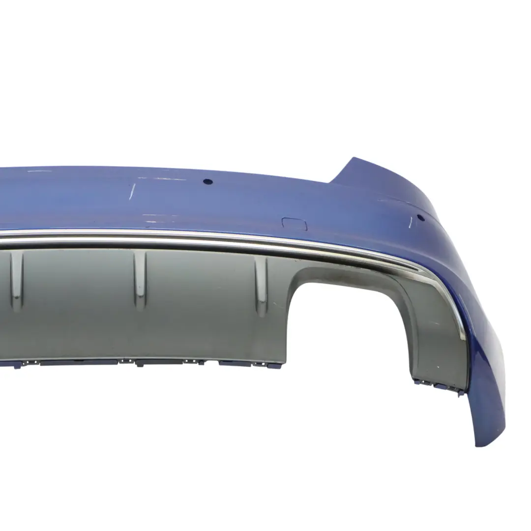 Bumper Trim Panel Covering Sepang Blue Pearlscent - Y5Q to Audi S3 8V Rear with Part number 8V3807067D Audi S3 8V Rear Bumper Trim Panel Covering Sepang Blue Pearlscent - Y5Q - SKU 8V3807067D-SEB - Part number 8V3807067D