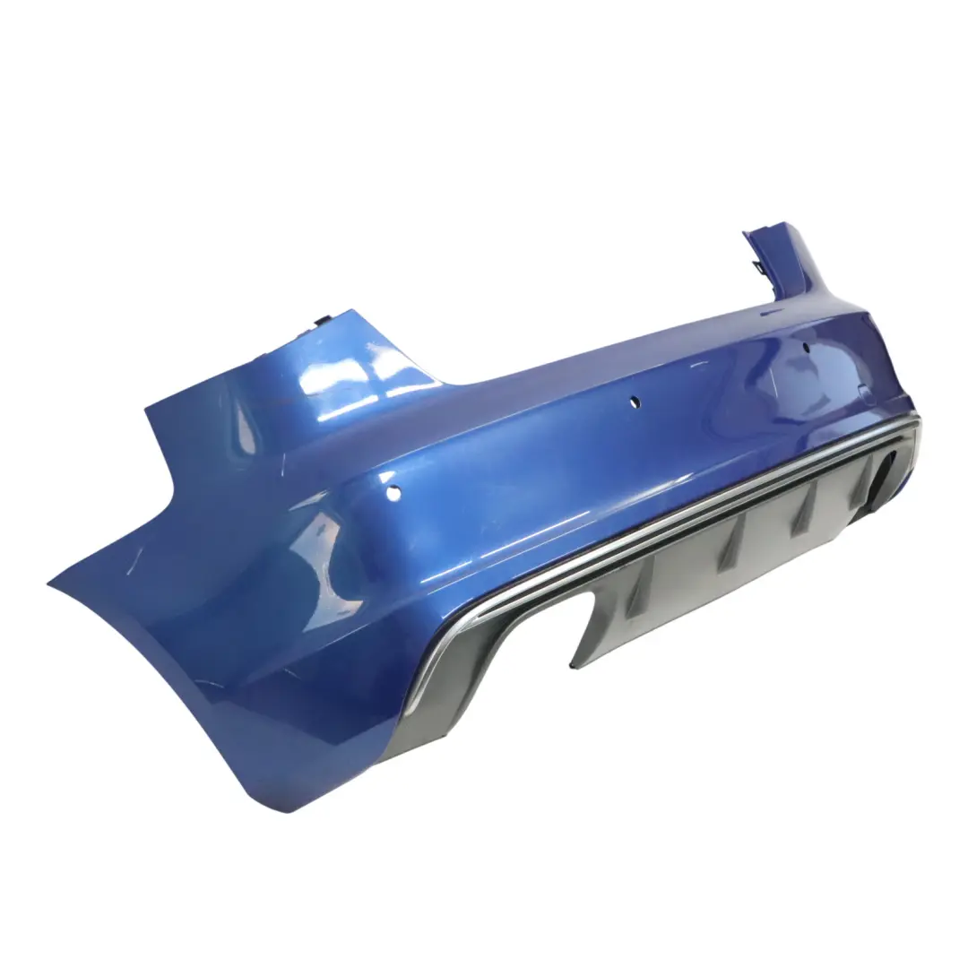Bumper Trim Panel Covering Sepang Blue Pearlscent - Y5Q to Audi S3 8V Rear with Part number 8V3807067D Audi S3 8V Rear Bumper Trim Panel Covering Sepang Blue Pearlscent - Y5Q - SKU 8V3807067D-SEB - Part number 8V3807067D