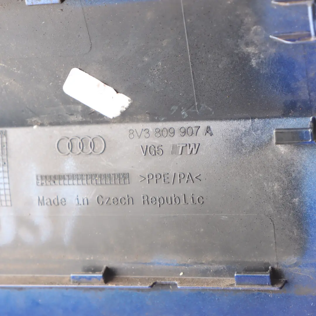 Audi A3 8V Fuel Filler Fill In Flap Cap Cover Sepang Blue Pearl - Y5Q - SKU 8V3809907A-SEB - Part number 8V3809907A