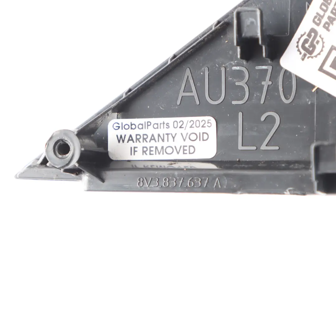Audi S3 8V Panel Osłona Lusterka Bocznego Lewy Przód - SKU 8V3837637A - Numer Części 8V3837637A