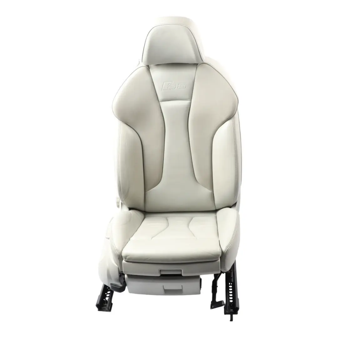 Audi A3 S3 8V 3 Door Seat Front Right O/S Interior Heated Leather Silver Grey - SKU 8V3881806M - Part number 8V3881806M