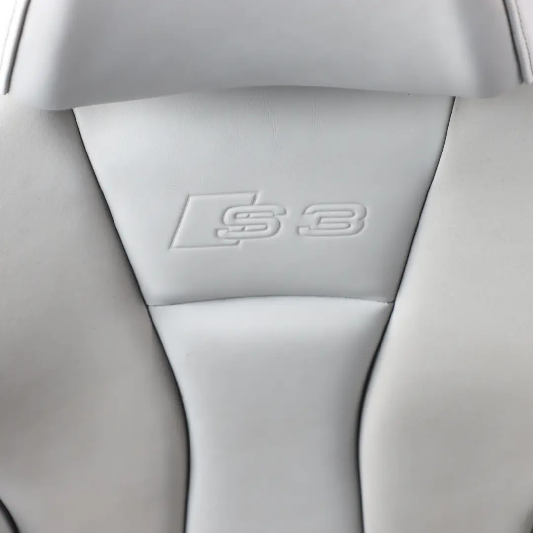 Audi A3 S3 8V 3 Door Seat Front Right O/S Interior Heated Leather Silver Grey - SKU 8V3881806M - Part number 8V3881806M