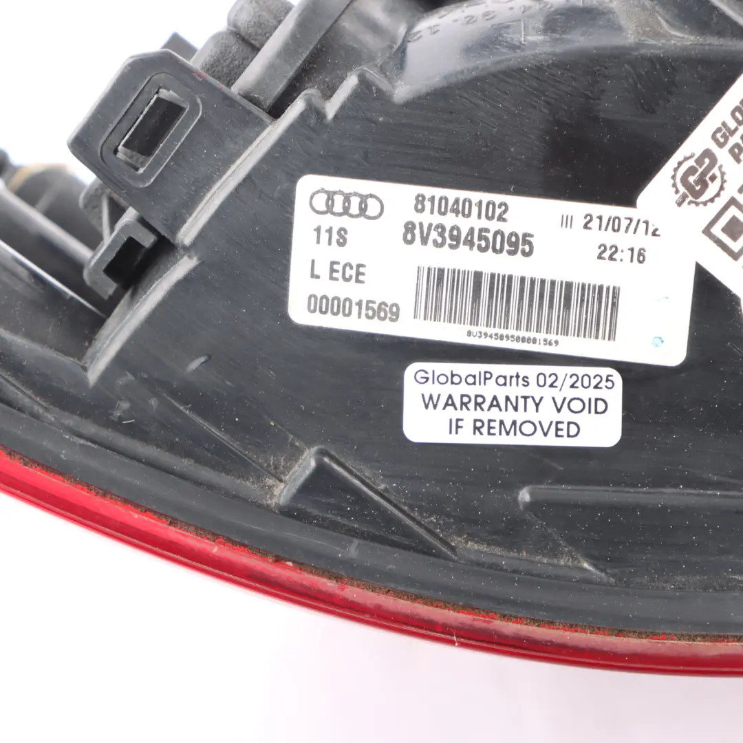 Audi A3 8V Rear Tail Lamp Left N/S Light Trunk Lid Tailgate - SKU 8V3945095 - Part number 8V3945095