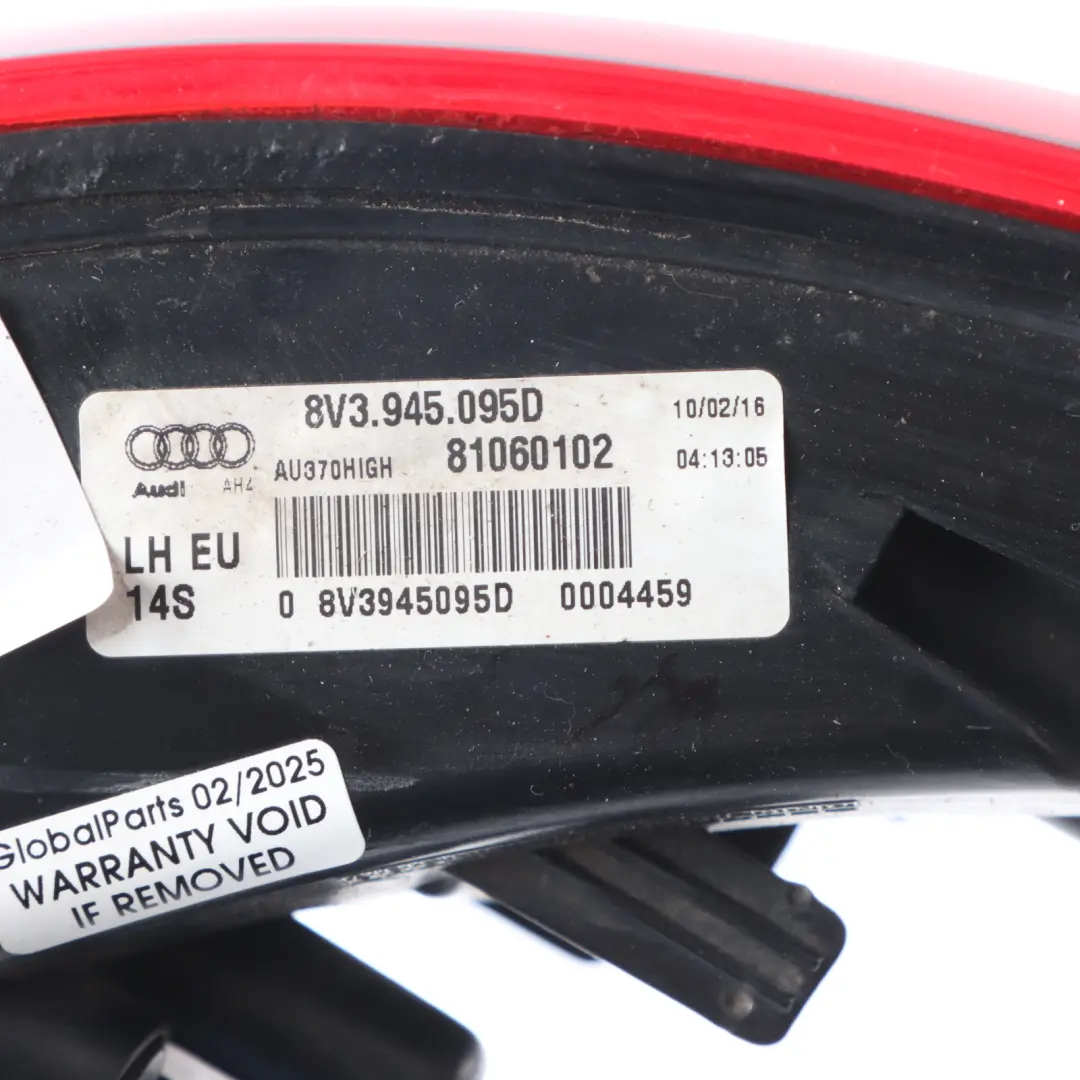 Light Trunk Lid Boot Tailgate Lamp Rear Left N/S to Audi A3 S3 8V with Part number 8V3945095D Audi A3 S3 8V Light Trunk Lid Boot Tailgate Lamp Rear Left N/S - SKU 8V3945095D - Part number 8V3945095D