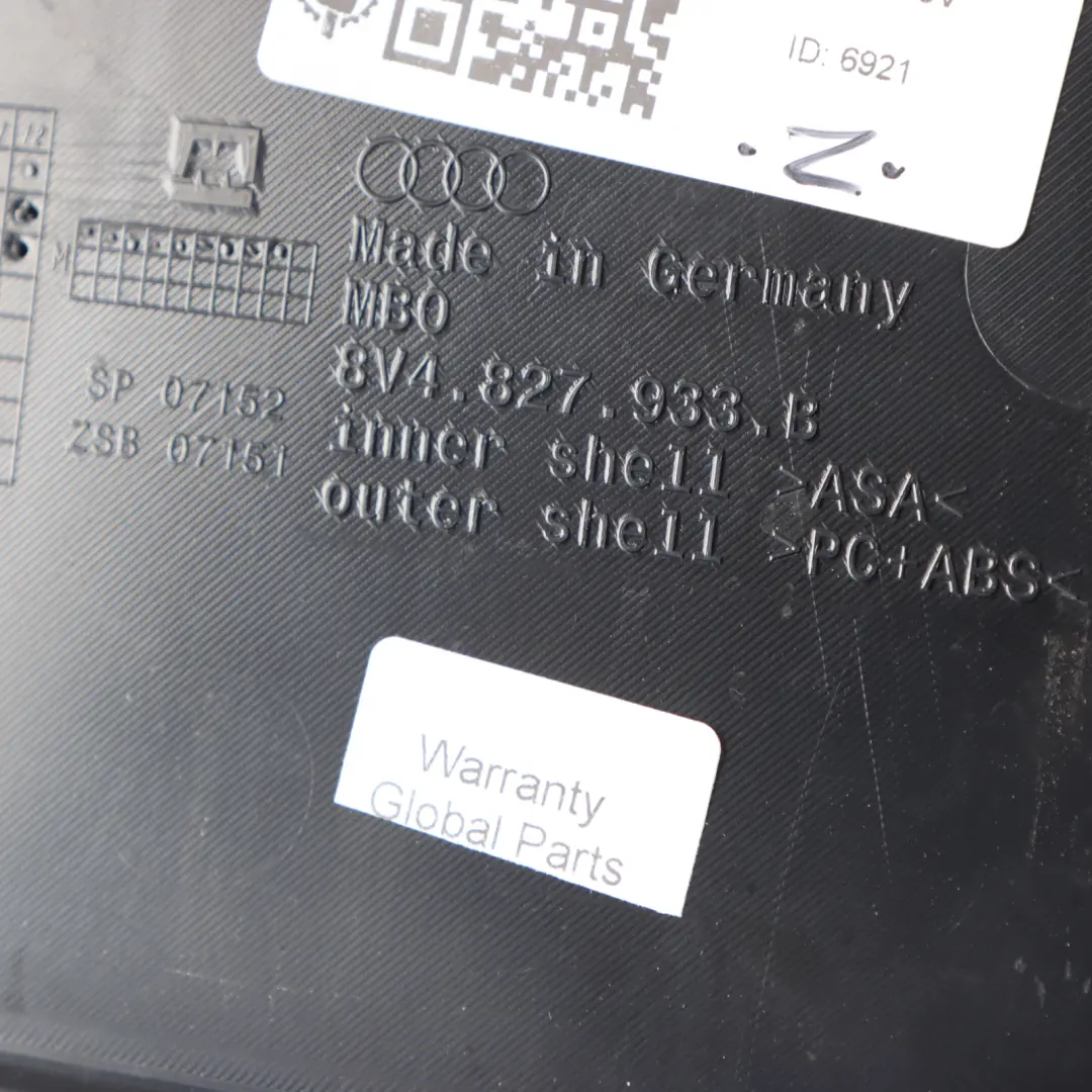 Spoiler Boot Lid Trim Monsoon Grey Metallic - X7R to Audi A3 8V Rear with Part number 8V4827933B Audi A3 8V Rear Spoiler Boot Lid Trim Monsoon Grey Metallic - X7R - SKU 8V4827933B-MOG - Part number 8V4827933B