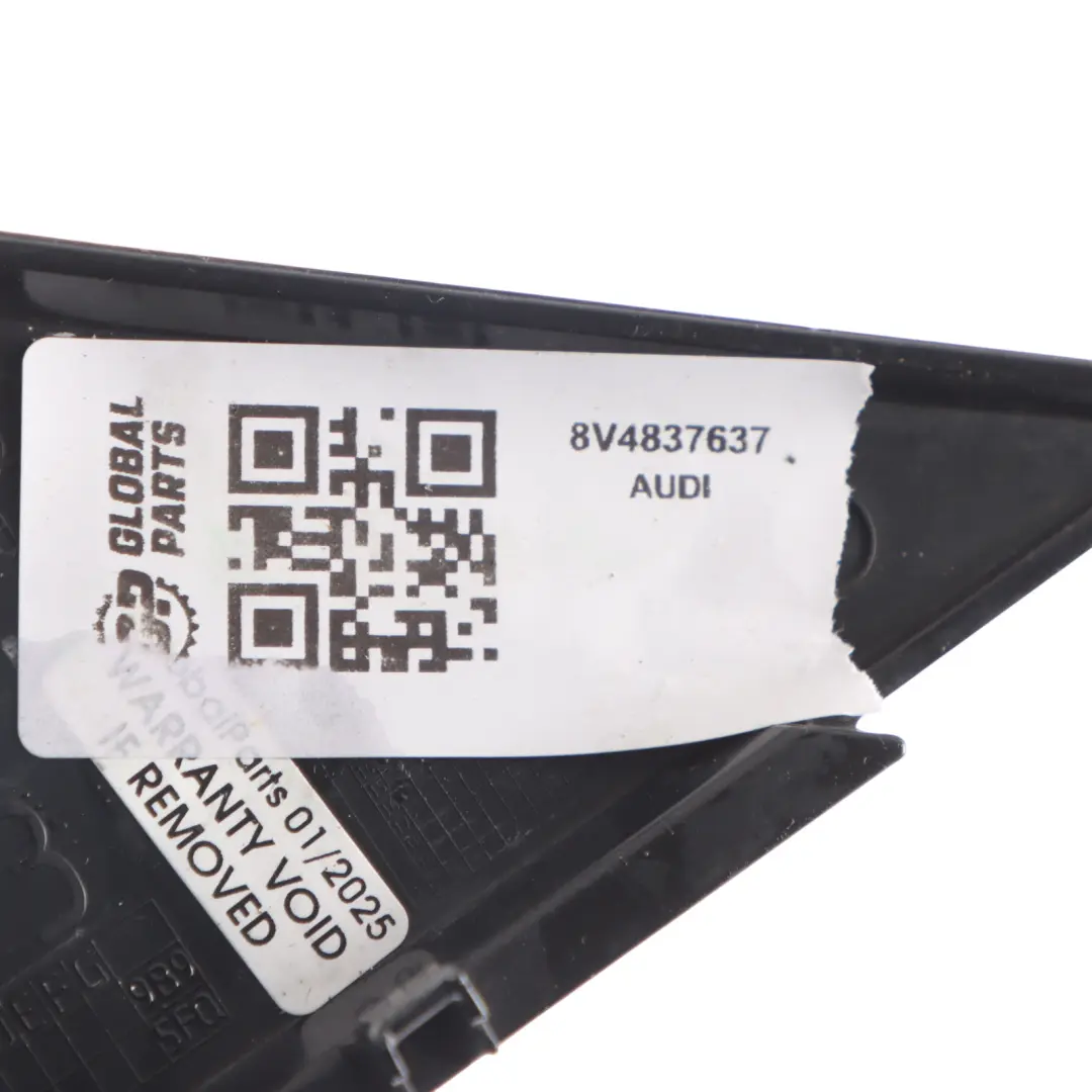 Audi A3 8V Triangle Cover Trim Front Door Left N/S Interior Black - SKU 8V4837637 - Part number 8V4837637