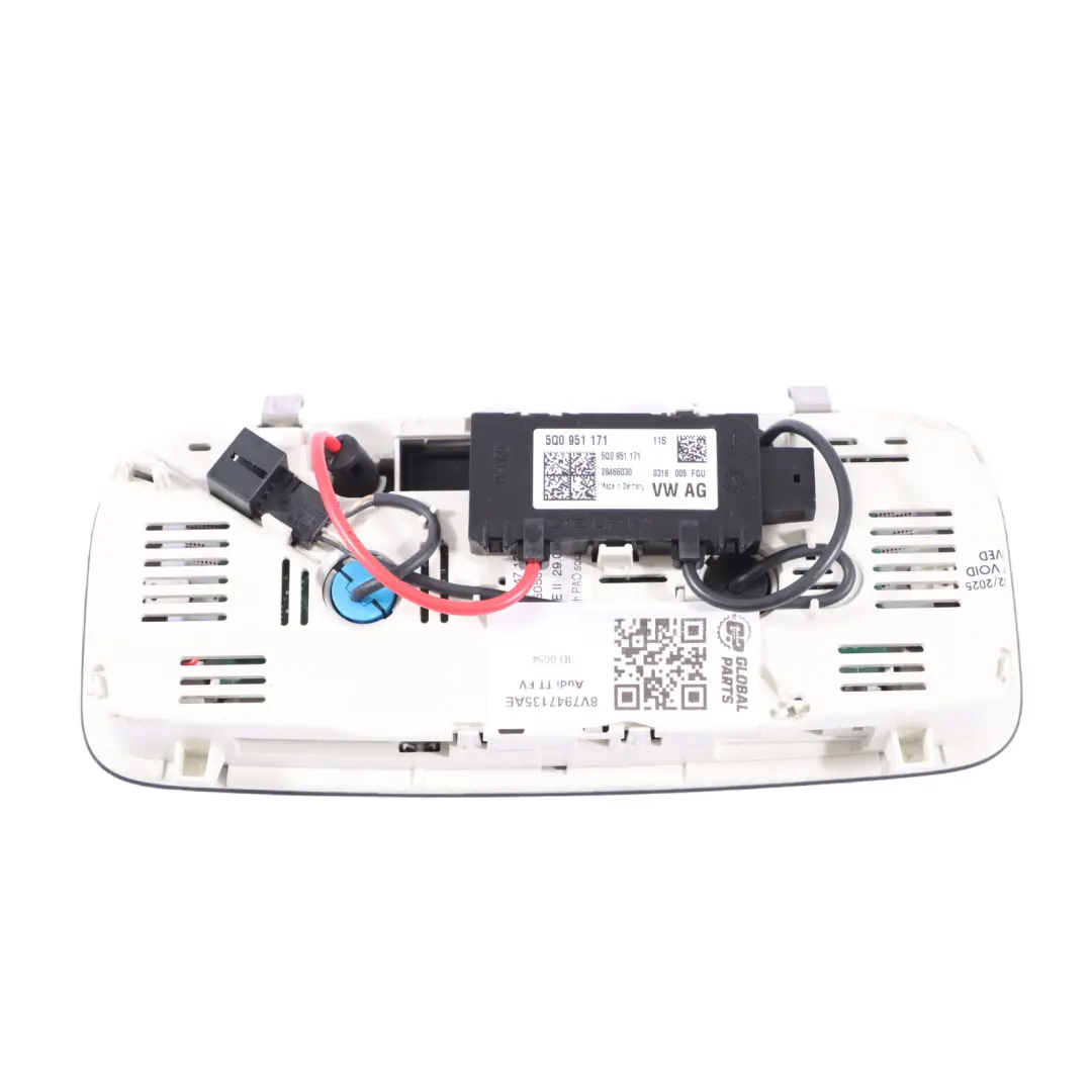 Innen Raum Schalter Vorderes Dachlicht Leselampe Schwarz Audi A3 8P - SKU 8V7947135AE - Teilenummer 8V7947135AE