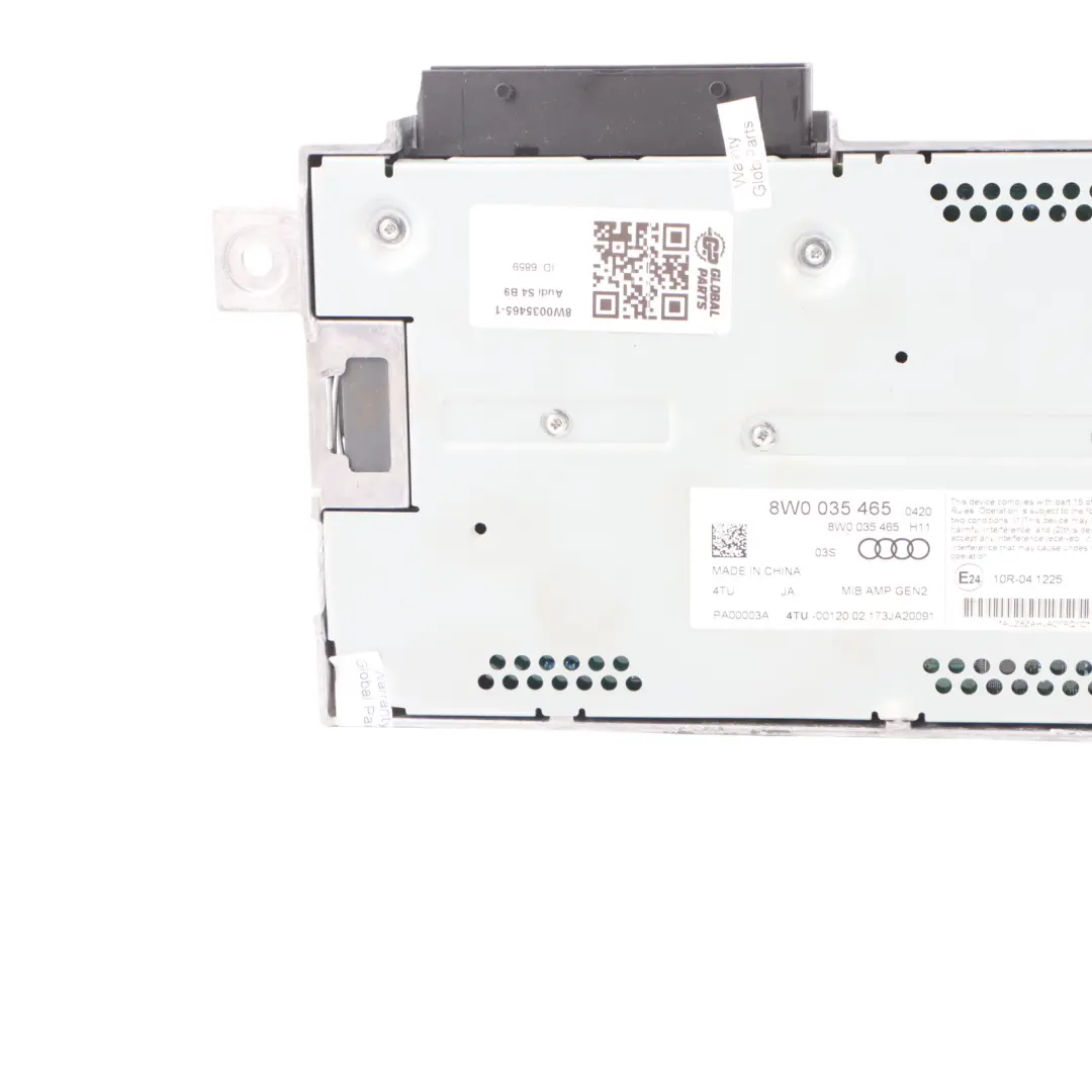 Stereo Radio Amp Audi A4 B9 A5 8W Sound System Speaker Amplifier to with Part number 8W0035465 Stereo Radio Amp Audi A4 B9 A5 8W Sound System Speaker Amplifier - SKU 8W0035465-1 - Part number 8W0035465