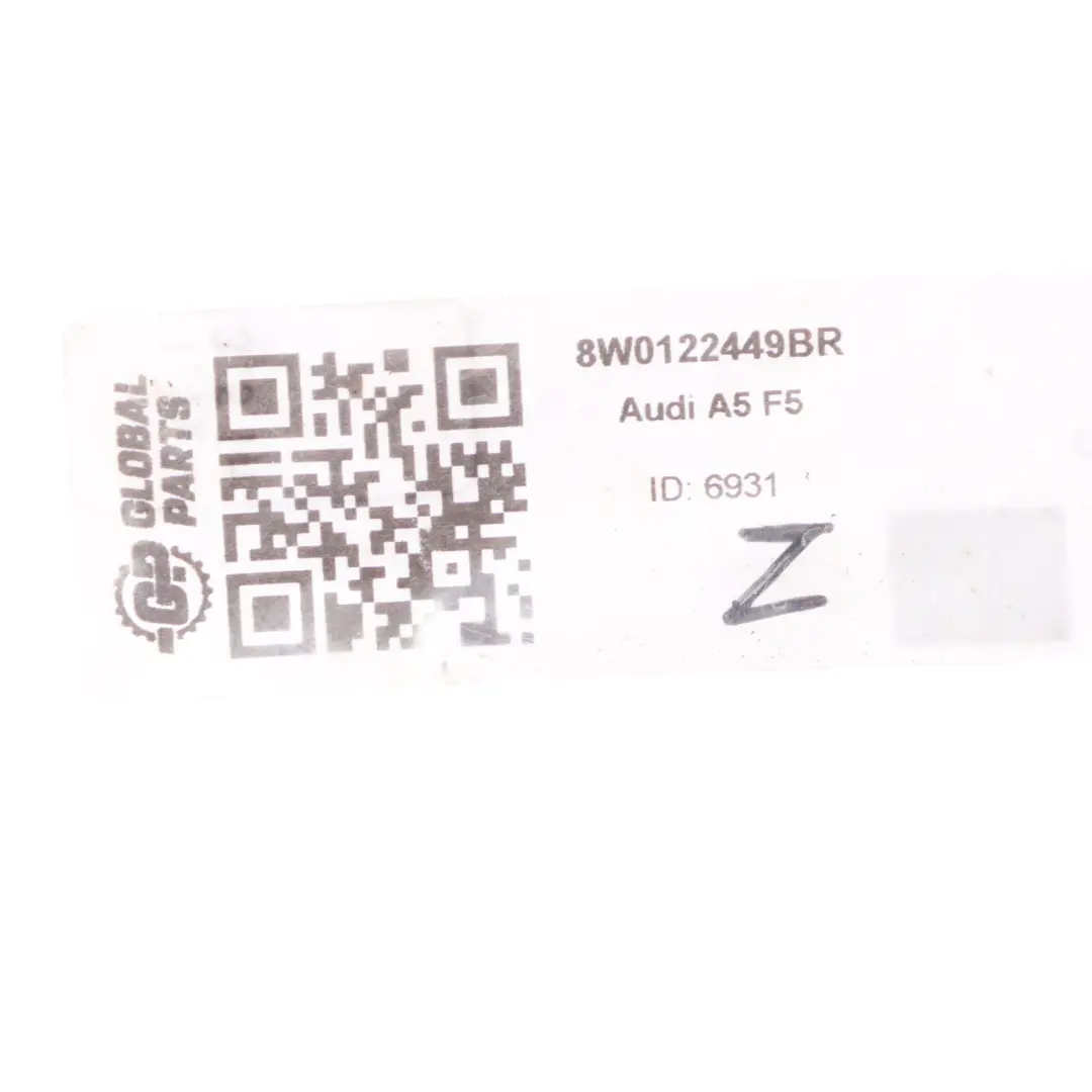 Audi A5 F5 Motor Wasser Kühlmittel Schlauch Rohrleitung Wasser - SKU 8W0122449BR - Teilenummer 8W0122449BR