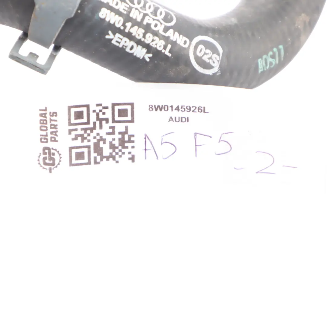 Water Coolant Hose Pipe Line to Audi A5 F5 Engine with Part number 8W0145926L Audi A5 F5 Engine Water Coolant Hose Pipe Line - SKU 8W0145926L - Part number 8W0145926L