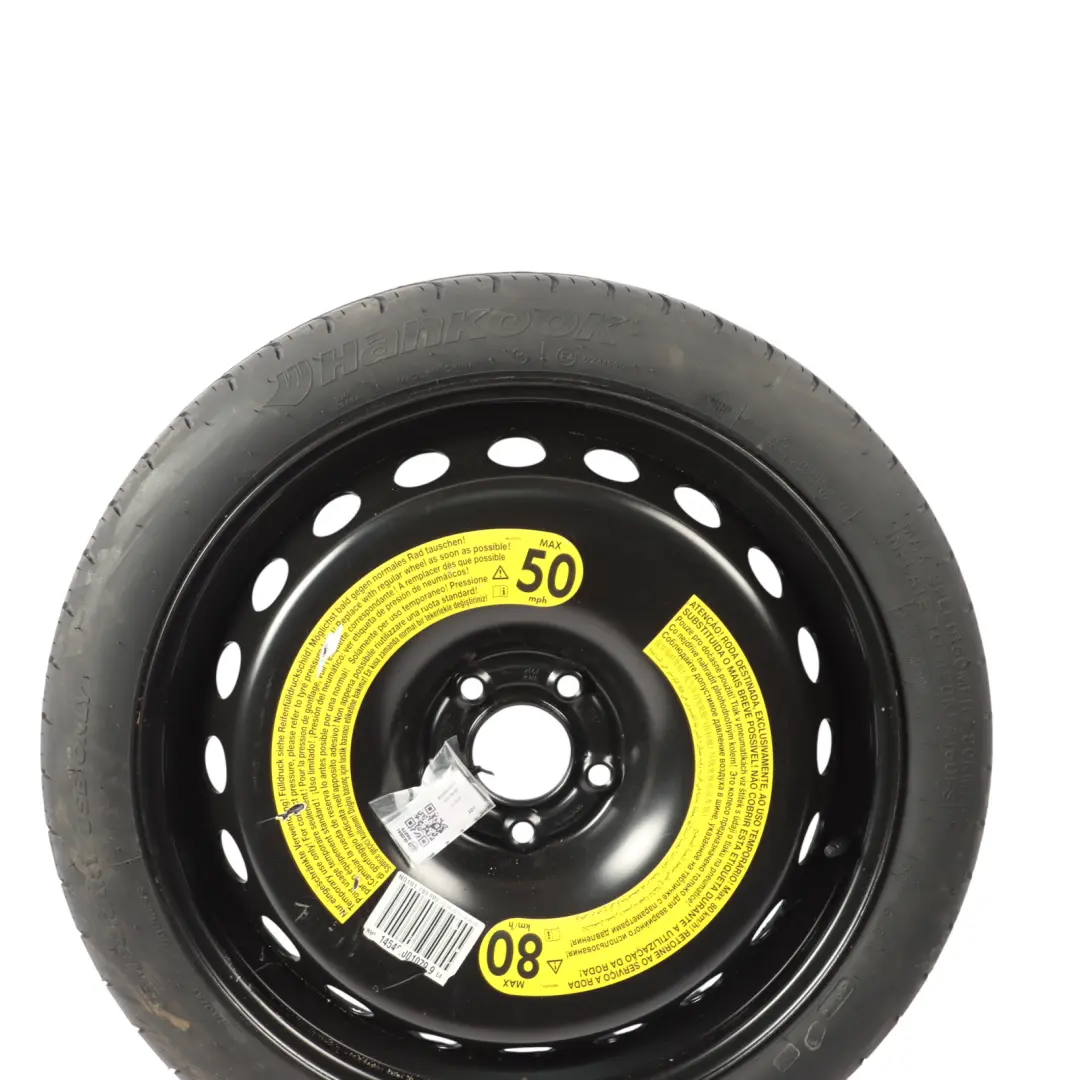 Saver Ersatzrad R19 4J Hankook 125/70 ET22 für Audi S4 B9 Avant Space mit Teilenummer 8W0601027B Audi S4 B9 Avant Space Saver Ersatzrad R19 4J Hankook 125/70 ET22 - SKU 8W0601027B - Teilenummer 8W0601027B