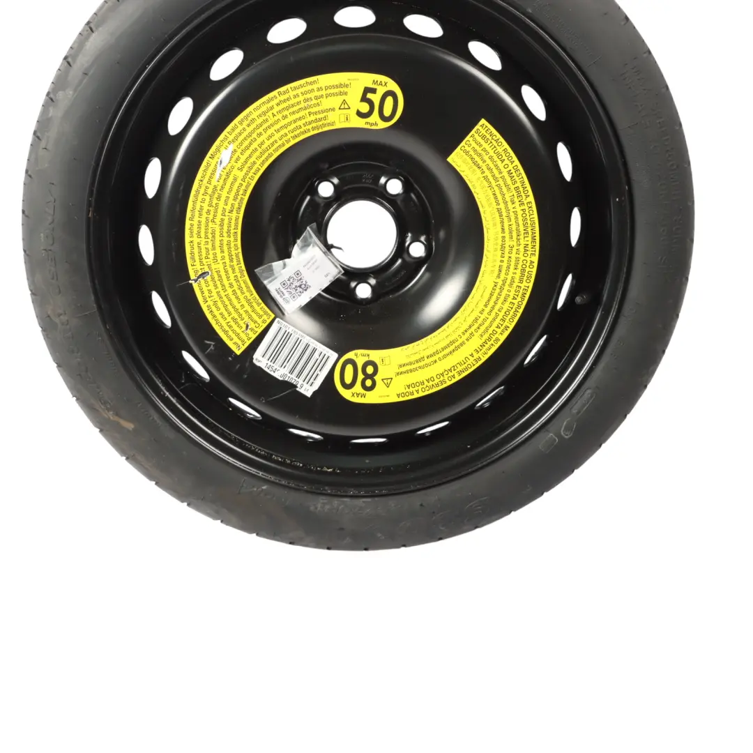 Ruota Scorta Salvaspazio R19 4J Hankook 125/70 ET22 per Audi S4 B9 Avant con numero di parte 8W0601027B Audi S4 B9 Avant Ruota Scorta Salvaspazio R19 4J Hankook 125/70 ET22 - SKU 8W0601027B - Numero di parte 8W0601027B