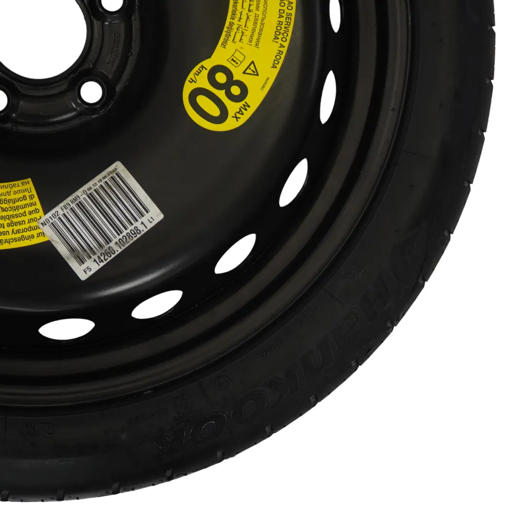 Audi A5 F5 Roue secours acier pour Pneu Hankook 125/70 R19 ET:22 4J - SKU 8W0601027C - Numéro de pièce 8W0601027C