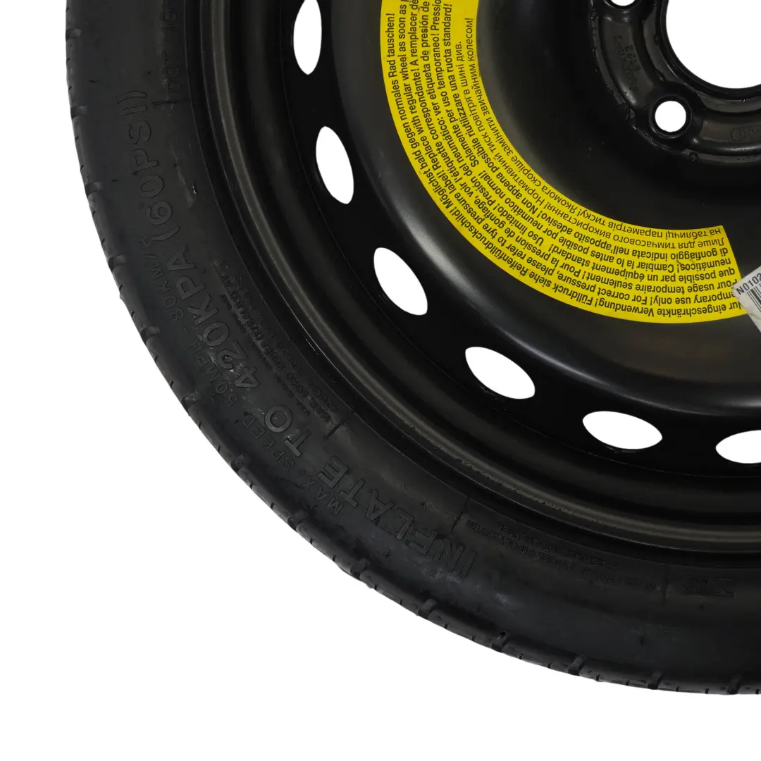 Audi A5 F5 Roue secours acier pour Pneu Hankook 125/70 R19 ET:22 4J - SKU 8W0601027C - Numéro de pièce 8W0601027C