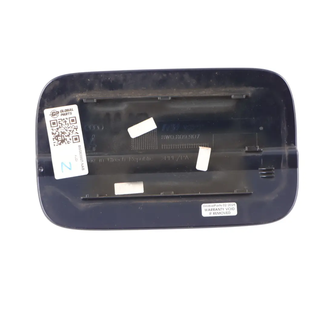 Audi A4 B9 Fuel Fill In Filler Flap Cap Cover Lid Navara Blue - H5X - SKU 8W0809907-NAB - Part number 8W0809907